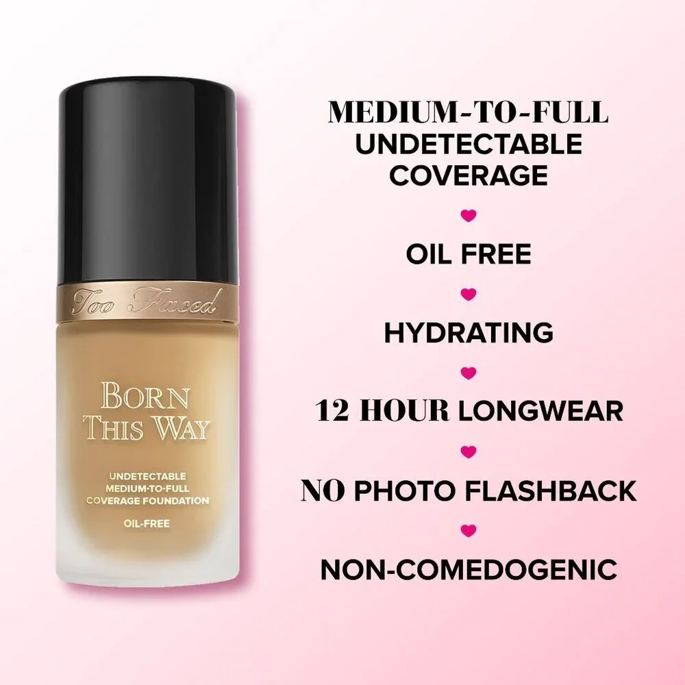 Too Faced Born This Way Foundation Medium to Full Foundation NEW 30ML Ivory